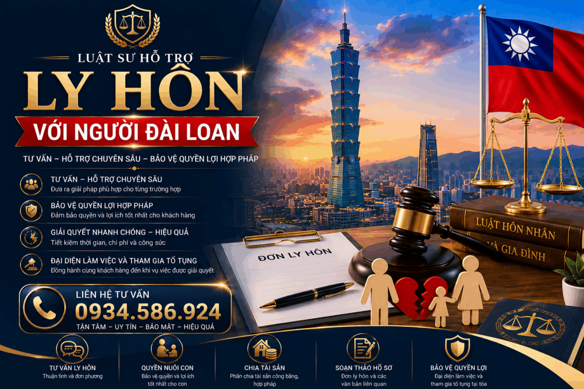 Luật sư hỗ trợ ly hôn với người Đài Loan