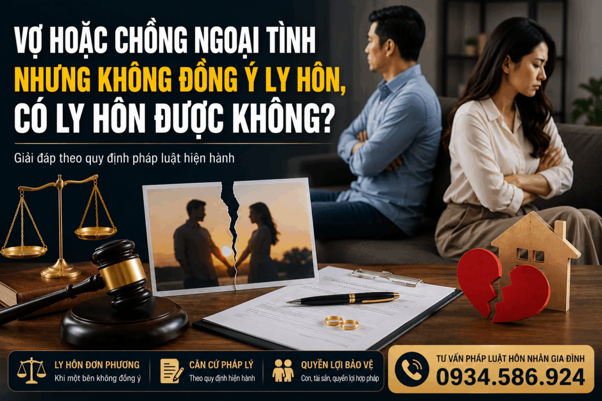 Vợ hoặc chồng ngoại tình nhưng không đồng ý ly hôn, có ly hôn được không?