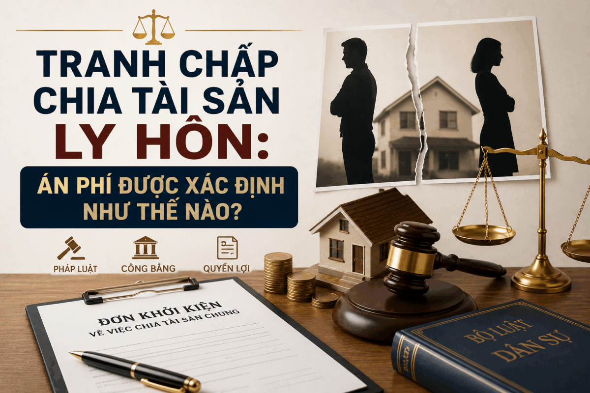 Tranh chấp chia tài sản ly hôn: án phí được xác định như thế nào?